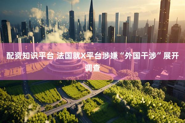 配资知识平台 法国就X平台涉嫌“外国干涉”展开调查