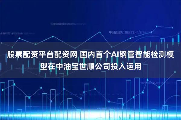 股票配资平台配资网 国内首个AI钢管智能检测模型在中油宝世顺公司投入运用